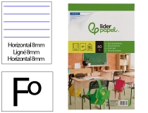 Bloc examenes Liderpapel horizontal folio 40  EM02