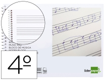 Bloc musica Liderpapel pentagrama 4mm