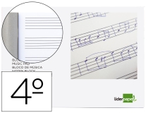 Bloc musica Liderpapel pentagrama 5mm