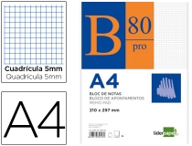 Bloc notas Liderpapel cuadro 5mm A4  PR01