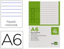 Bloc notas Liderpapel horizontal A6 80  BN12