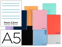 Cuaderno espiral Liderpapel A5 wonder tapa  TH67