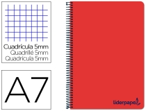 Cuaderno espiral Liderpapel A7 micro