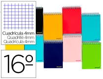 Cuaderno espiral Liderpapel bolsillo dieciseavo apaisado  BQ01