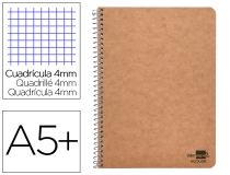 Cuaderno espiral Liderpapel cuarto ecouse tapa  BB03