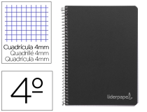 Cuaderno espiral Liderpapel cuarto witty tapa  BC23