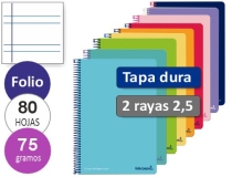 Cuaderno espiral Liderpapel folio witty tapa  BF43