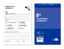 Talonario Liderpapel ausentes octavo original 103  T103