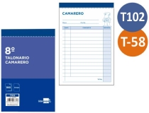 Talonario Liderpapel camarero octavo sin  T102