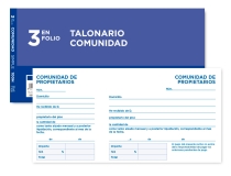 Talonario Liderpapel comunidad tres en folio  T106