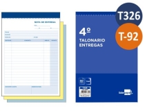 Talonario nota de entregas, T-92 T326,  Liderpapel