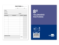 Talonario Liderpapel facturas 8 original y