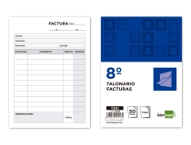 Talonario Liderpapel facturas 8 original y