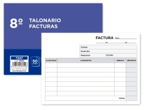 Talonario Liderpapel facturas 8 original