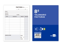 Talonario Liderpapel facturas 8 original y  T300 IGIC