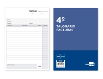 Talonario Liderpapel facturas cuarto original t117