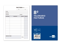 Talonario Liderpapel facturas octavo -sin iva-  T101