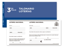 Talonario Liderpapel loteria tres en  T111