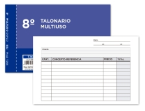 Talonario Liderpapel multiusos octavo duplicado apaisado  T266