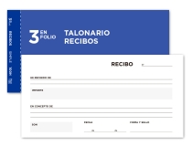 Talonario Liderpapel recibos 3 f original