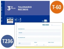 Talonario Liderpapel recibos 3 f