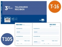 Talonario Liderpapel recibos tres