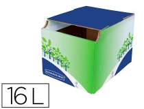 Contenedor papelera reciclaje Fellowes sobremesa carton