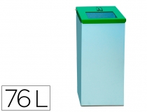 Contenedor papelera reciclaje con tapa