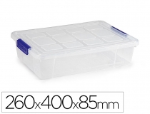 Organizador de sobremesa Plasticforte transparente n 3 80x236x56 mm 12625