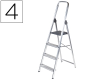 Escalera Q-connect de aluminio 4 peldaos