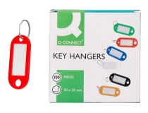 Llavero portaetiquetas Qconnect color rojo