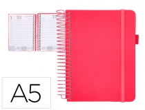 Agenda encuadernada Liderpapel neon A5