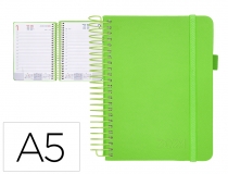 Agenda encuadernada Liderpapel neon