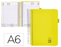 Agenda encuadernada liderpapel neon A6