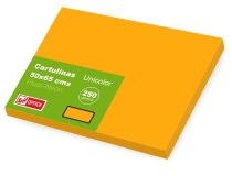 Cartulina fluorescente naranja grandes, 50x65