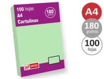 Cartulina Liderpapel A4 180g m2 verde  CT17