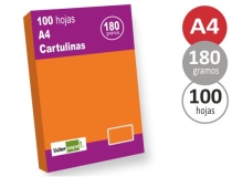 Cartulina Liderpapel A4 180g m2 naranja  CT10