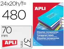 Etiqueta adhesiva Apli 1224 transparentes