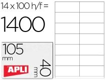 Etiqueta adhesiva Apli 1275 tamao