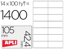 Etiqueta adhesiva Apli 1277 tamao 105x42.4