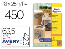 Etiqueta adhesiva Avery kraft efecto carton