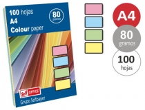 Papel color Liderpapel A4 80gr 4  PC53