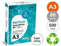 Papel fotocopiadora Nautilus superwhite 100% 