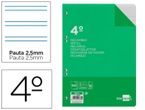 Recambio Liderpapel cuarto 100 hojas 60g  RC11