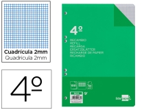 Recambio Liderpapel cuarto 100 hojas 60g  RC12