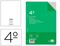 Recambio Liderpapel cuarto 100 hojas 60g  RC13