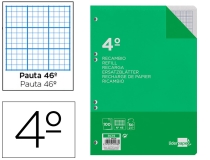 Recambio Liderpapel cuarto 100 hojas