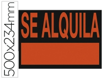 Cartel plastico - se alquila- rojo  SQ01