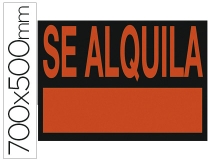 Cartel plastico - se alquila- rojo  SQ02