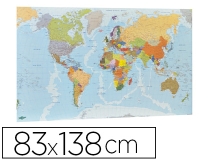 Mapa mural Faibo planisferio plastificado 